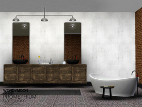 Sims 3 — Promethium Bathroom by wondymoon — - Promethium Bathroom - Wondymoon|TSR - Creations'2017 - Set Contains