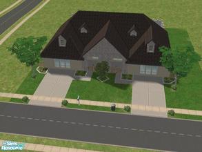 Sims 2 — The Lunder Home by GlitteringSparkles — Two duplex homes each with 1 bed,bath,porch,living,kitchen,backyard and