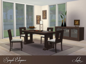 Sims 4 — Simple Elegance Dining by Lulu265 — Simple, uncluttered and Elegant , with the hint of an Asian Theme. This