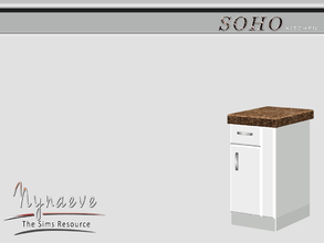 Sims 3 — Soho Counter End (right) by NynaeveDesign — Soho Kitchen - Counter End (right) Located in: Surfaces - Counters