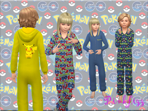 Sims 4 — Pinkfizz Pokemon Onesie - Get Together needed by Pinkfizzzzz — For the obsessed little sim in your life. 4