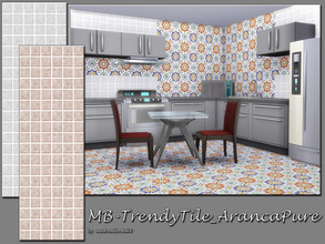 Sims 4 — MB-TrendyTile_ArancaPure by matomibotaki — MB-TrendyTile_ArancaPure, solid colored tile wall matching the -