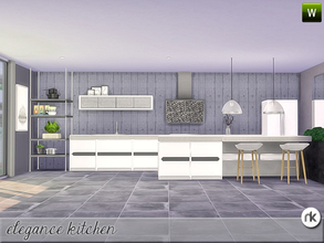Sims 4 — Elegance Kitchen by nikadema — This is the second part of the elegance series. This is a modern, minimalist