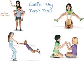 Sims 3 — Child's Play - Games and Fun by jessesue2 — A set of 8 poses for children depicting child at play and having