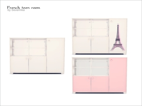 Sims 4 — [French teen room] - wide cabinet by Severinka_ — Wide cabinet From the set 'French teen room' 3 colors 