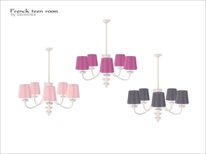 Sims 4 — [French teen room] - ceiling lamp by Severinka_ — Ceiling lamp From the set 'French teen room' 3 colors