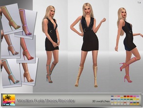 Sims 4 — Madlen Furia Shoes Long Recolor - mesh needed by Elfdor — This is recolor of great work from @madlensims and you