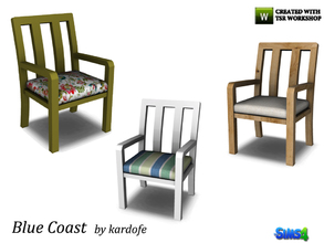 Sims 4 — kardofe_Blue Coast_DinigChair by kardofe — Dining chair, made of wood, in three different texture options 