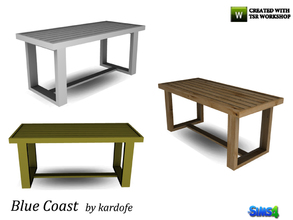 Sims 4 — kardofe_Blue Coast_DinigTable by kardofe — Dining room, wood, in three different texture options 