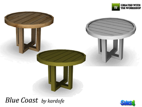 Sims 4 — kardofe_Blue Coast_EndTable by kardofe — Auxiliary table, made of wood, in three different texture options 