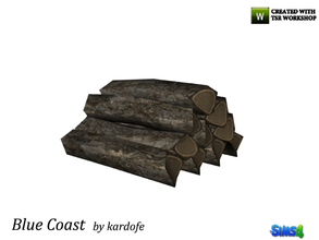 Sims 4 — kardofe_Blue Coast_Firewood by kardofe — Pile of firewood, which can be placed in the holes at the sides of the