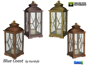 Sims 4 — kardofe_Blue Coast_TableLamp by kardofe — Metal and crystal lamp, it is a table lamp, but can also be placed on