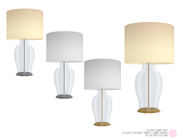 Sims 4 — Olga 2 Glass Table Lamp Mesh by DOT — Olga 2 Glass Table Lamp Mesh by DOT of The Sims Resource