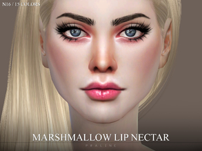 Sims 4 — Marshmallow Lip Nectar N16 by Pralinesims — Lips in 15 colors.