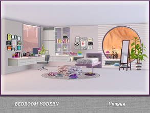 Sims 3 — Bedroom Yodern by ung999 — Total 11 items found in this awesome teen bedroom: Bed Double Bed Single Computer