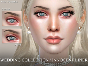 Sims 4 — Innocent Lashes Eyeliner N21 by Pralinesims — Eyeliner 10 colors.