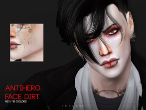 Sims 4 — Antihero - Face Dirt N21 by Pralinesims — Face dirt (blusher) in 18 different variations. All genders.
