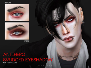 Sims 4 — Antihero - Smudged Eyeshadow N26 by Pralinesims — Smoky eyeshadow in 25 colors, for all genders.