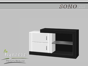 Sims 3 — Soho Sideboard by NynaeveDesign — Soho Dining Room - Sideboard Located in: Storage - Bookcases Price: 500 Tiles:
