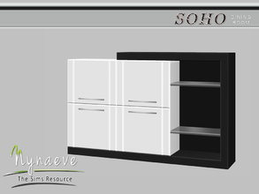 Sims 3 — Soho Bookcase by NynaeveDesign — Soho Dining Room - Bookcase Located in: Storage - Bookcases Price: 500 Tiles: