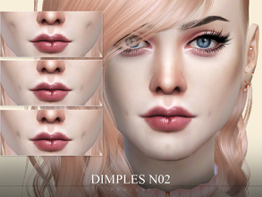 Sims 4 — Dimples N02 by Pralinesims — Dimples in 5 versions, 15 variations.