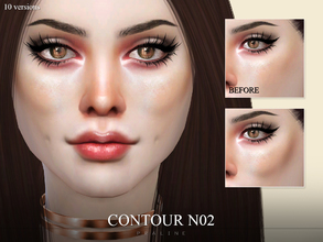 Sims 4 — Contour N02 by Pralinesims — Realistic face contour for your sims. 10 variations for different areas of the