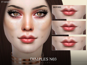 Sims 4 — Dimples N03 by Pralinesims — Sweet dimples + lip contour in 5 styles for your sims. Comes for both, left and