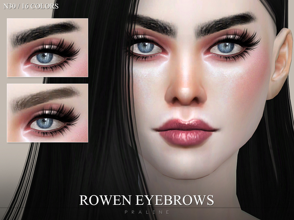 Sims 4 — Rowen Eyebrows N30 by Pralinesims — 14 colors, for all ages and genders.