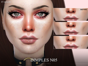 Sims 4 — Dimples N05 by Pralinesims — Dimples in 15 colors, all ages and genders.