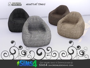 Sims 4 — Come cozy armchair by SIMcredible! — by SIMcredibledesigns.com available at TSR __________________ * 4 colors
