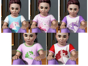 Sims 3 — Unicore t-shirt by SweetHorizon by Sweet_Horizon — A beautiful t-shirt for the little ones. With a great motif,