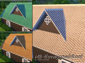 Sims 4 — MB-HoneycombRoof by matomibotaki — MB-HoneycombRoof, structural roof with metal effects, comes in 3 different