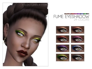 Sims 4 — [ Y ] - Fume Eyeshadow by Y-Sim — New year, new look. Sorry for the lack of updates! Here is a smokey-blended