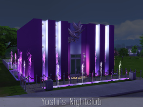 Sims 4 — Yoshi's Nightclub by apandatam2 — Vibrant colored nightclub for friends to gather together.