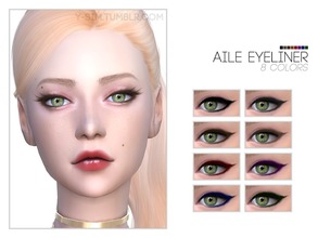 Sims 4 — [ Y ] - Aile Eyeliner by Y-Sim — Soft wing eyeliner in different shades. Hope you like it! 8 Colors Custom