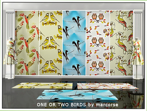 Sims 3 — One or Two Birds_marcorse. by marcorse — Five selected Themed patterns feturing birds. [If you do not wish to