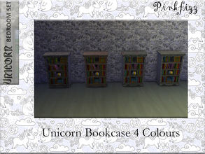 Sims 4 — Pinkfizz Unicorn Bookcase by Pinkfizzzzz — For the little obsessed Sims bedroom and to study of course! 4