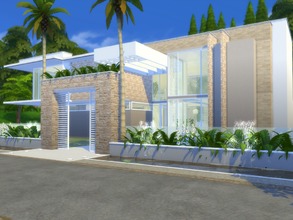 Sims 4 — Nova Rica by Suzz86 — Modern Home featuring open kitchen with dining area and livingroom. 3 bedroom, 1 bathroom