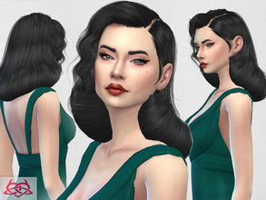 Sims 4 — Dita Von Teese  hair by Colores_Urbanos — new meshes made by me -Need your game updated with the latest patch