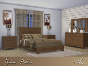 Sims 4 — Montanna Bedroom  by Lulu265 — Lend a charming quality to your home with the Montanna collection. The clean,