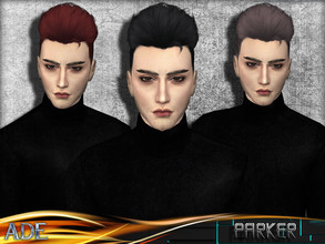 Sims 4 — Ade - Parker by Ade_Darma — New Hair mesh ll 27 colors ll Support HQ mod ll no morph ll smooth bones assignment