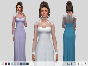 Sims 4 — Eleanor Dress by Metens — Comes in 9 colours. Mesh with permission by Ekinege -