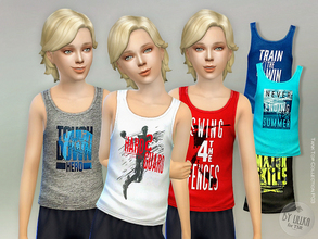 Sims 4 — Tank Top Collection P03 by lillka — Tank Top Collection for Boys New item / 6 styles I hope you like it :) 