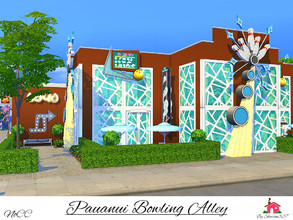 Sims 4 — Pauanui Bowling Alley by sharon337 — Pauanui Bowling Alley is a Bar built on a 40 x 30 lot in Willow Creek.