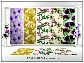 Sims 3 — Fave Florals_marcorse by marcorse — A collection of five floral patterns - some of my favourites - all are found