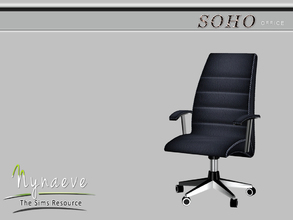 Sims 4 — Soho Desk Chair by NynaeveDesign — Soho Office - Desk Chair Located in: Comfort - Desk Chairs Price: 500 Tiles:
