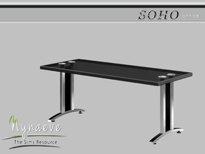 Sims 4 — Soho Desk by NynaeveDesign — Soho Office - Desk Located in: Surfaces - Desks Price: 750 Tiles: 2x1 Color