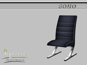 Sims 4 — Soho Guest Chair by NynaeveDesign — Soho Office - Guest Chair Located in: Comfort - Living Chairs Price: 500