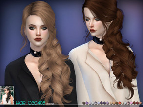 Sims 4 — WINGS-OS0408 by wingssims — Very grateful to the S - Club provide posters This hair style has 20 kinds of color