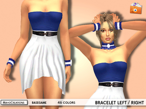 Sims 4 — Bracelet right by MahoCreations — basegame 46 colors (vibrant, darker and neutral) teen to elder female / male